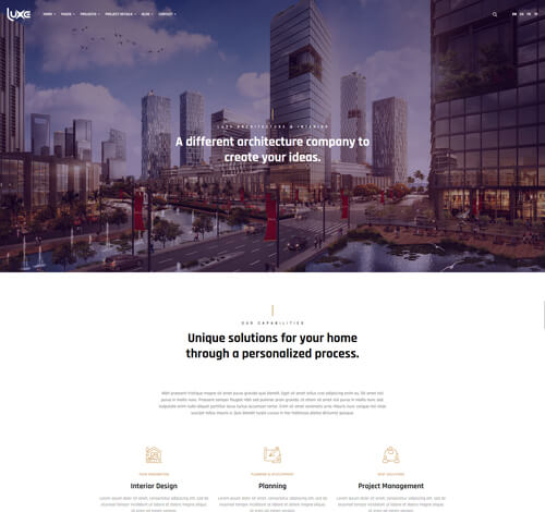 Home - Main v5: Architecture WordPress Theme