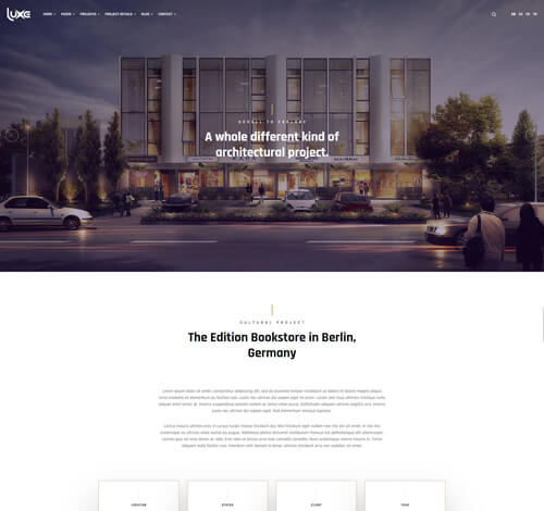 Home - One Page Project v3: Architecture WordPress Theme