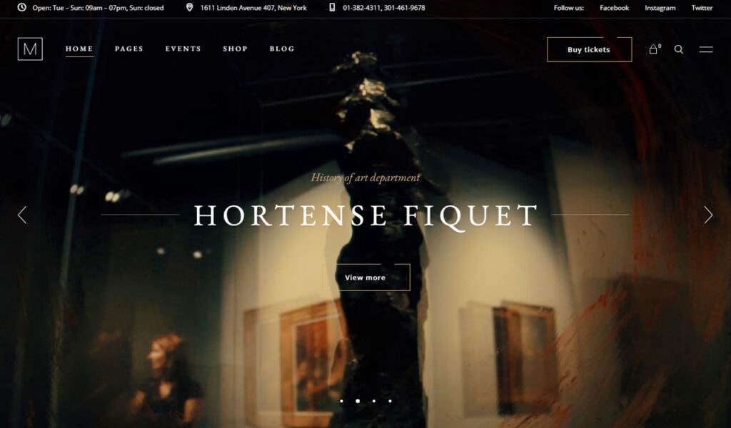 WordPress museum themes: Musea