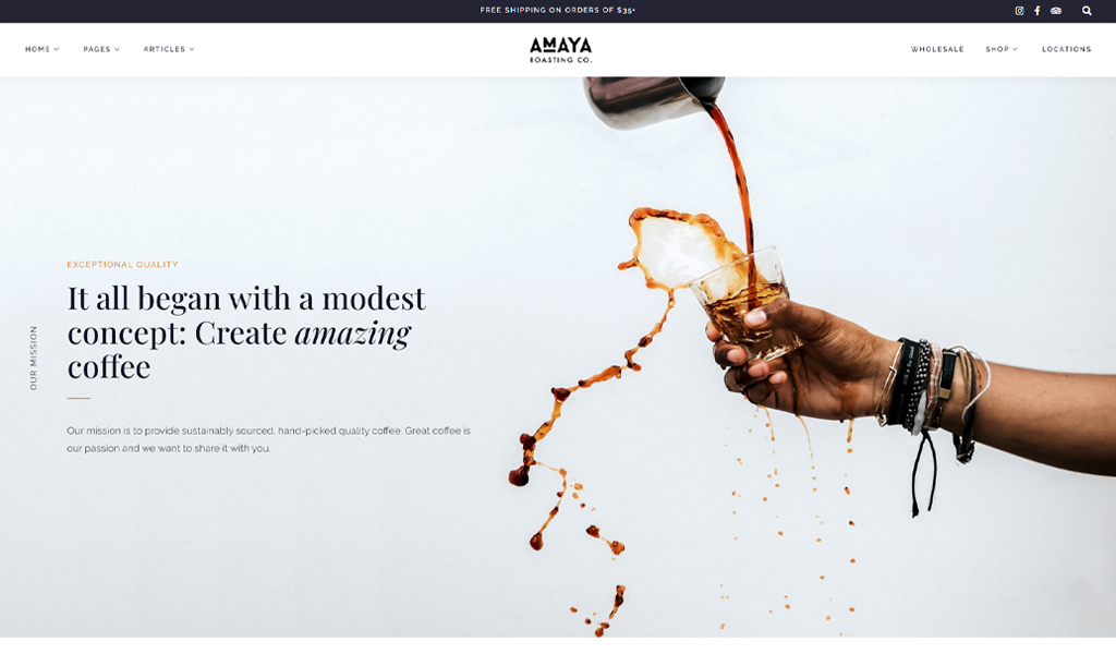 Coffee Shop Themes: Amaya
