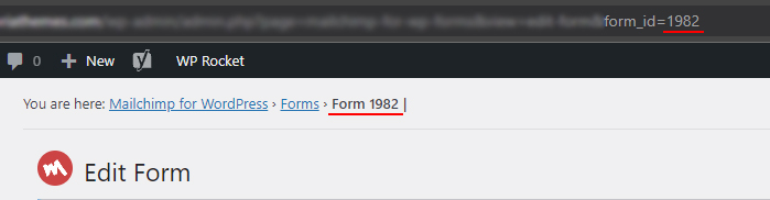 Mailchimp Form ID