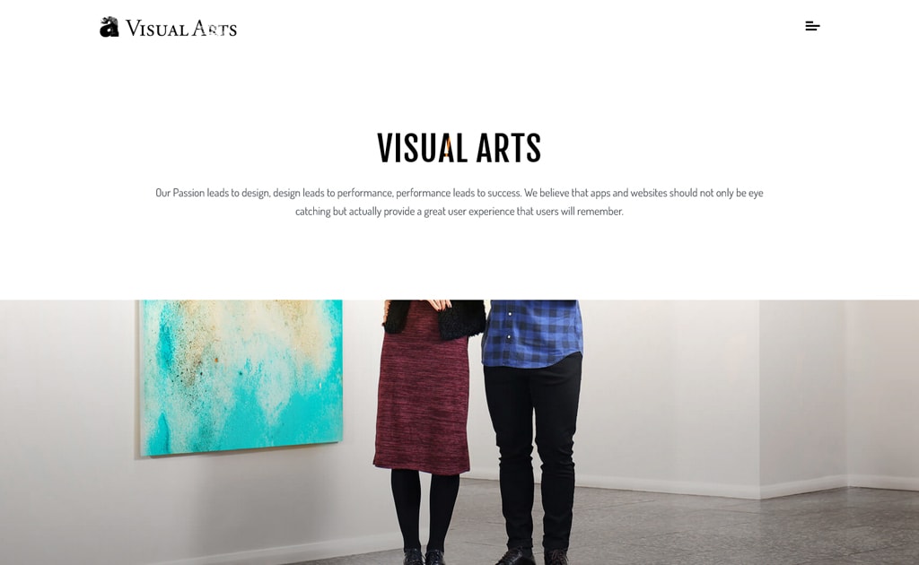 Visual Arts for WordPress Art Gallery Theme