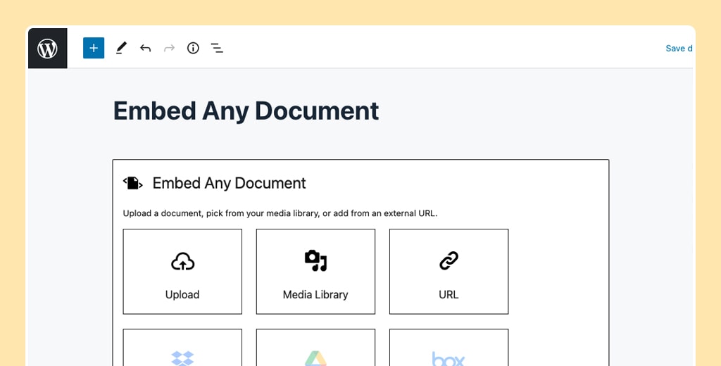 Embed Any Document for Gutenberg for WordPress Google Form