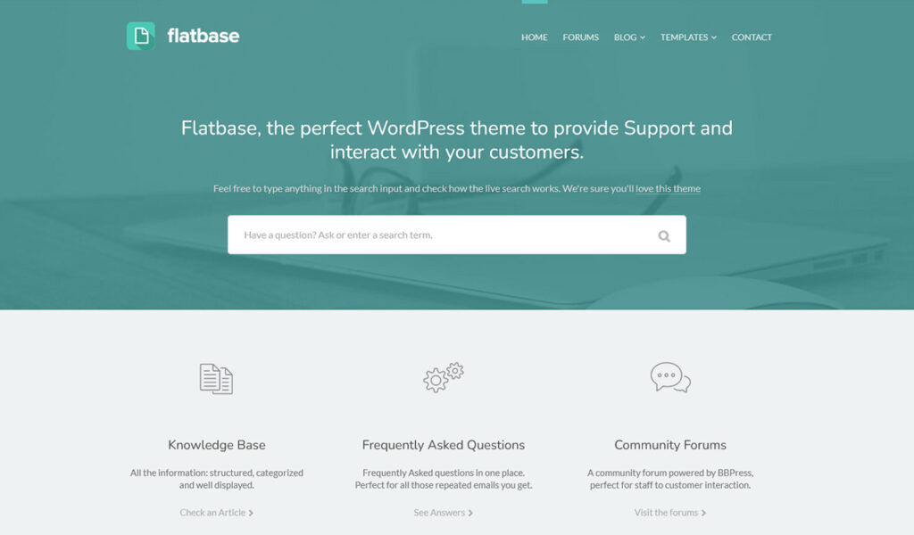 Flatbase for WordPress Knowledge Base Themes