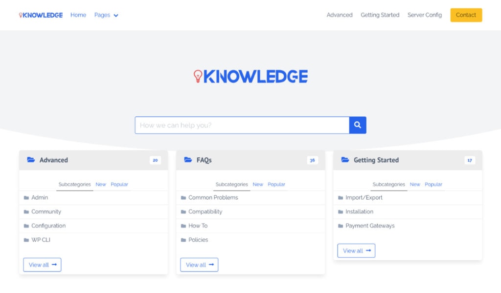iKnowledgeBase for WordPress Knowledge Base Themes