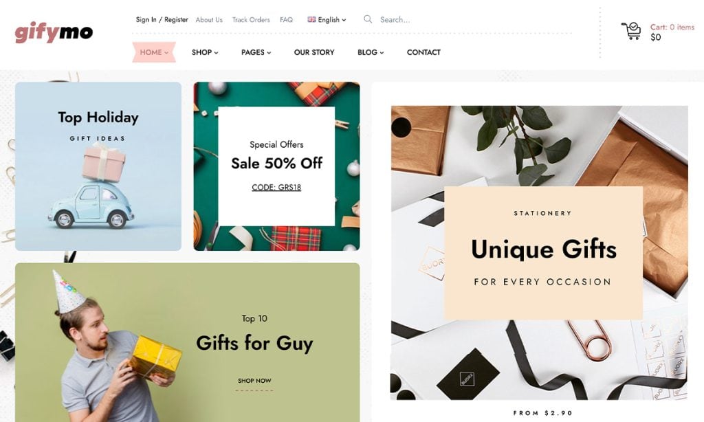 Gifymo Gift Shop Woocommerce Themes