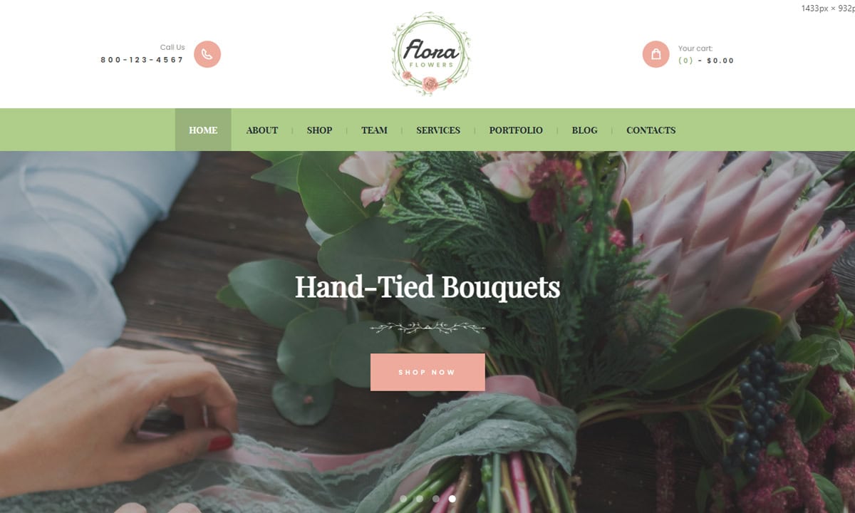 Flowers-Boutique Flower Shop WooCommerce Themes