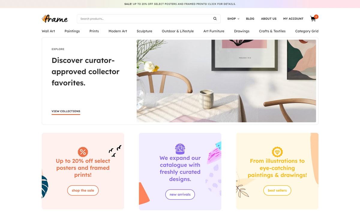 Frame Flower Shop WooCommerce Themes