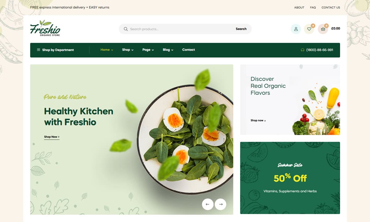 Freshio Food WooCommerce Themes