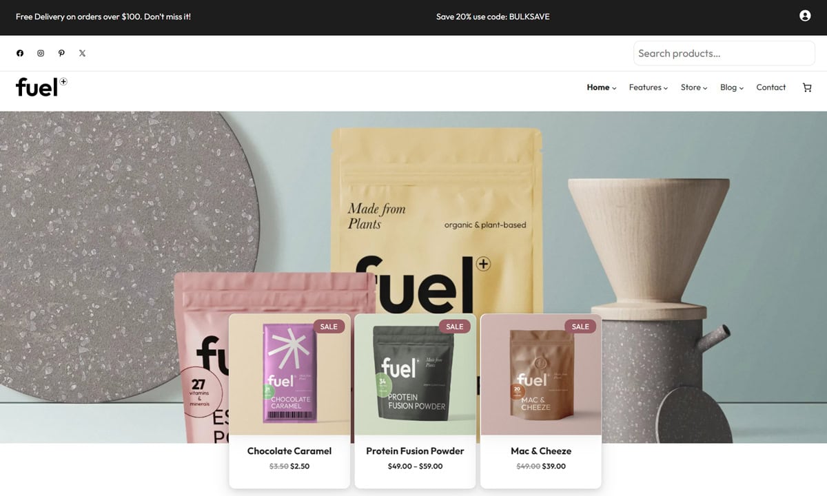 Fuel Food WooCommerce Themes