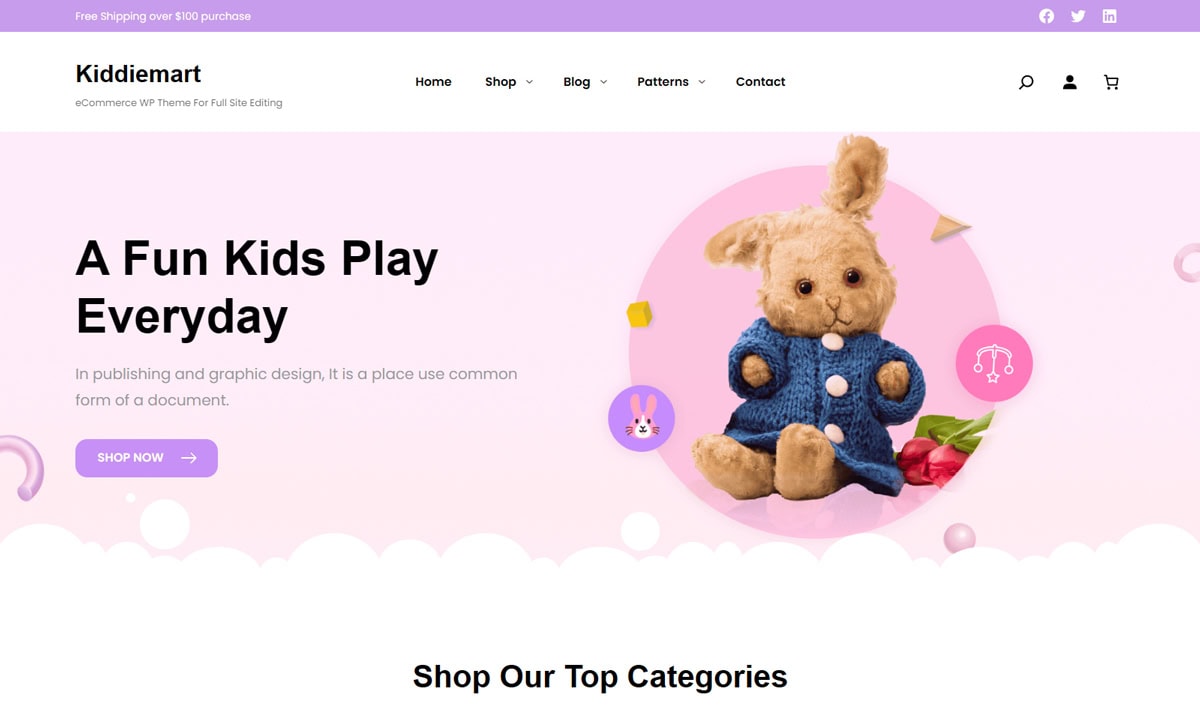 Kiddiemart Toy Store WooCommerce Themes