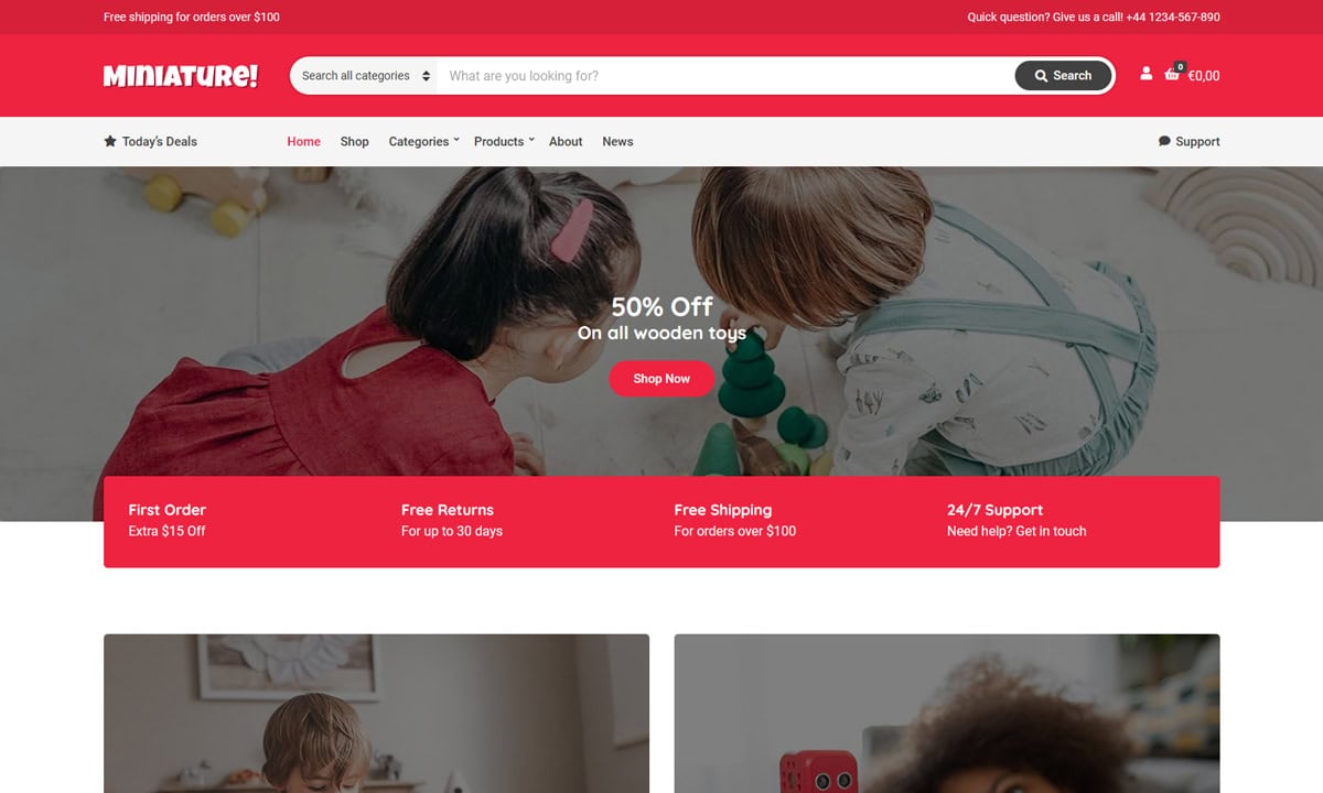 Miniature Toy Store WooCommerce Themes