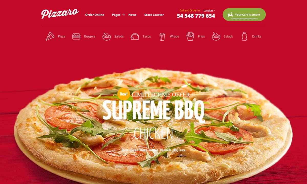 Pizzaro Food WooCommerce Themes