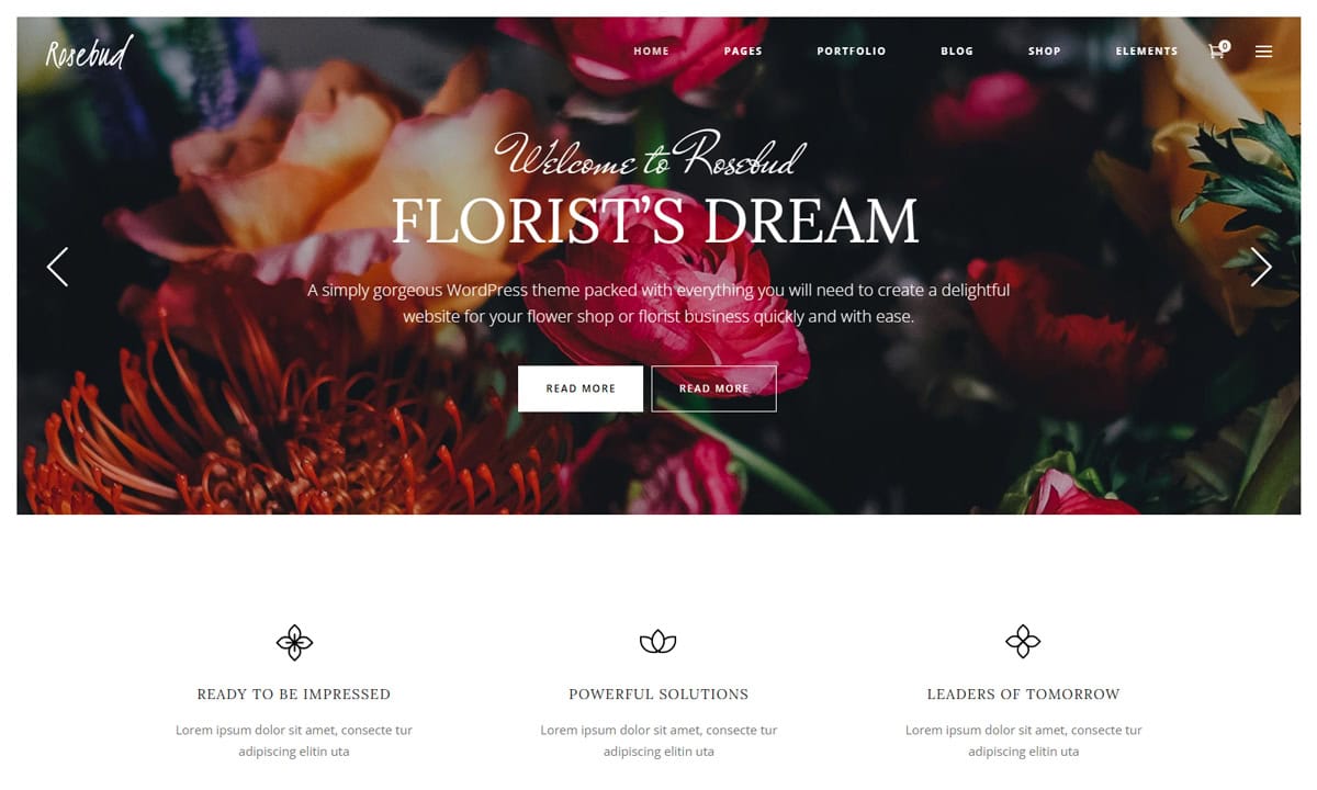 Rosebud Flower Shop WooCommerce Themes