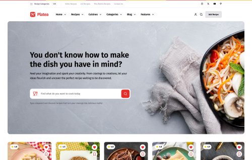 Platea Recipe Theme