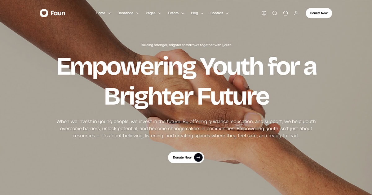 Faun - Nonprofit, Charity & Donation WordPress Theme