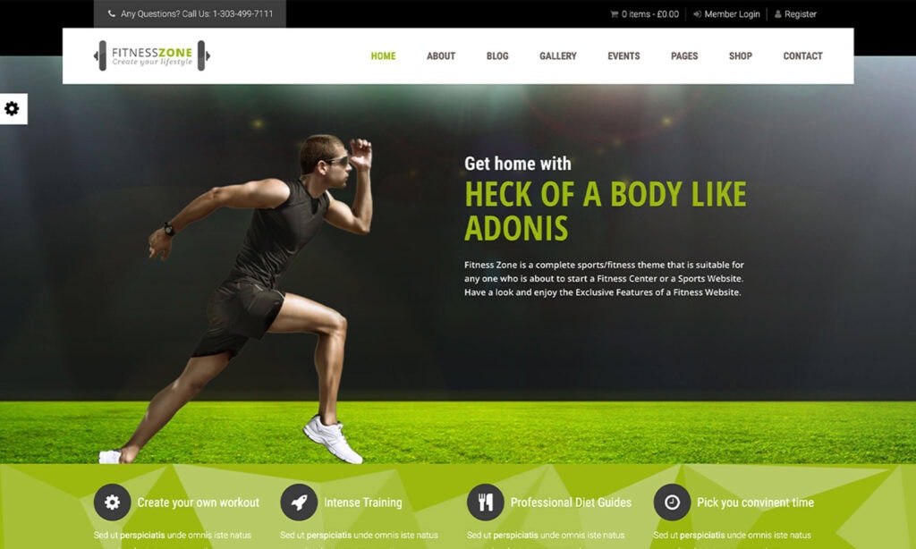 Fitness Zone Fitness Gym Themes