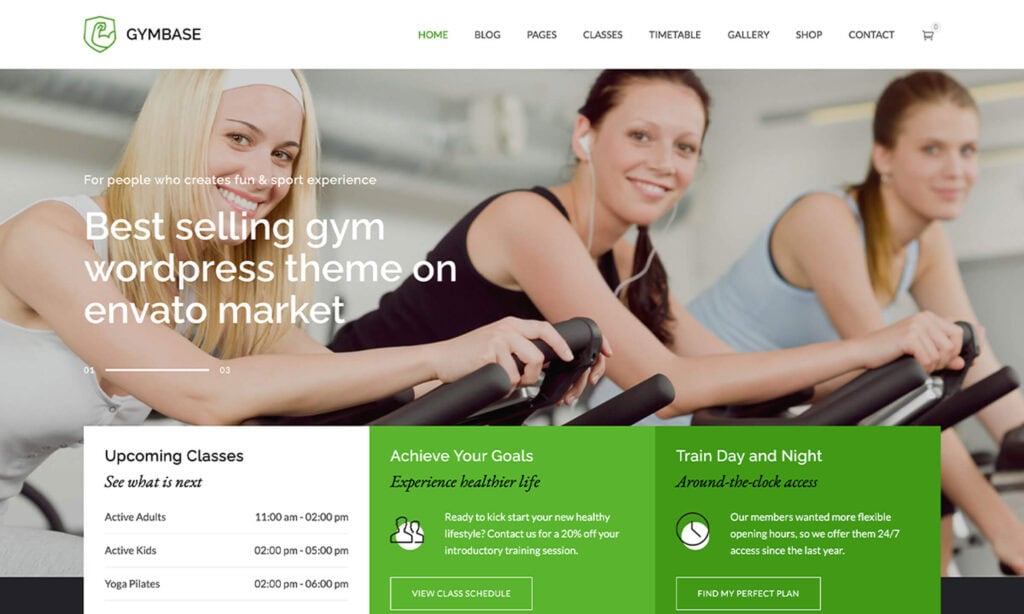GymBase Fitness Gym Themes