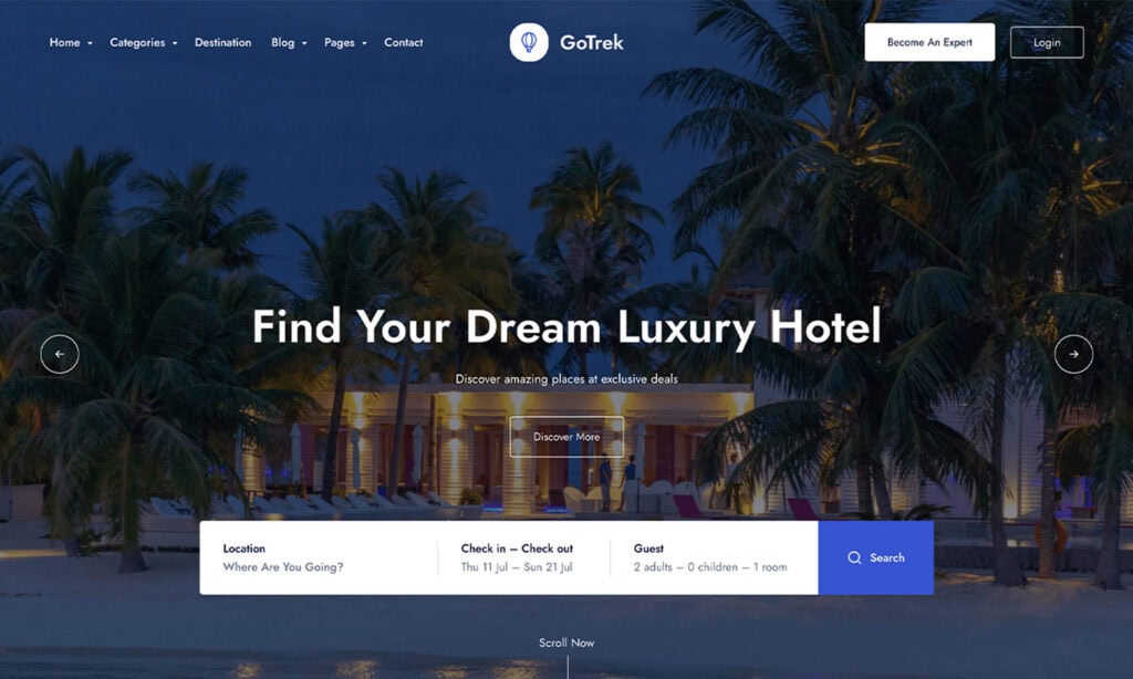 GoTrek Travel Themes