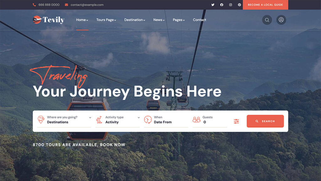 Tevily Travel Themes