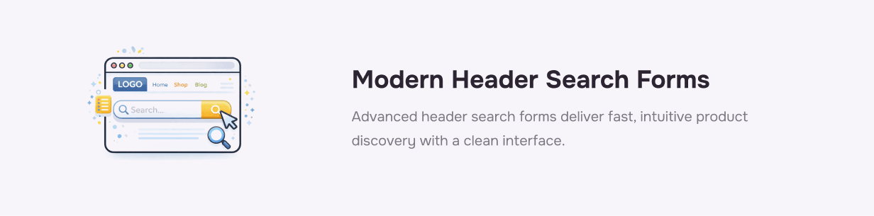 Modern Header Search Forms