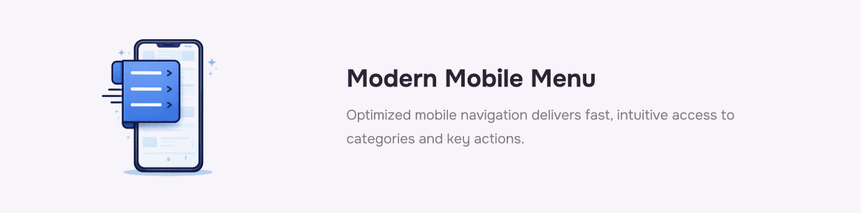 Modern Mobile Menu & Header
