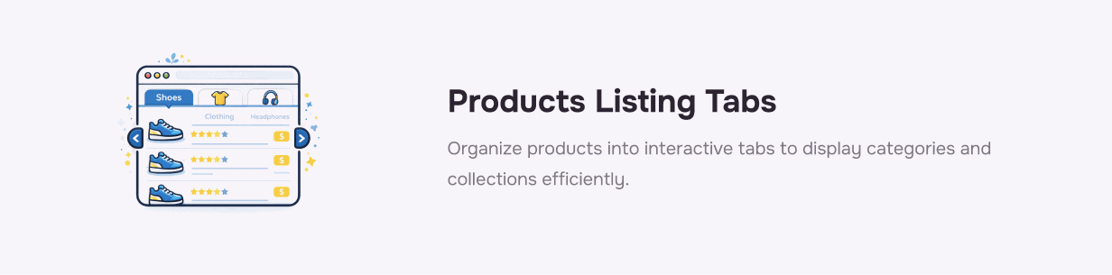 Product Listing Tabs