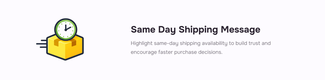 Same Day Shipping Message
